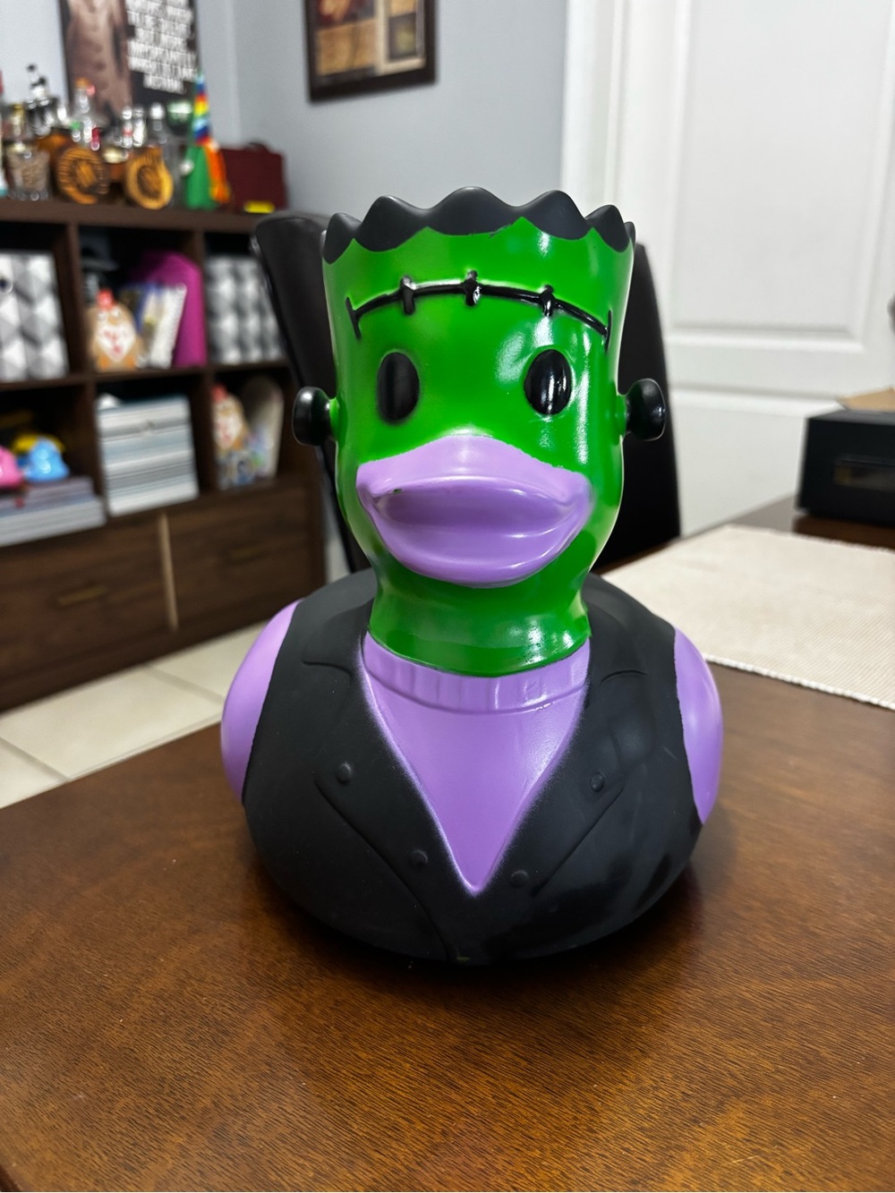 Quackeez Duckeez Frankenstein Jumbo Rubber Duck - Green & Purple Halloween Decor